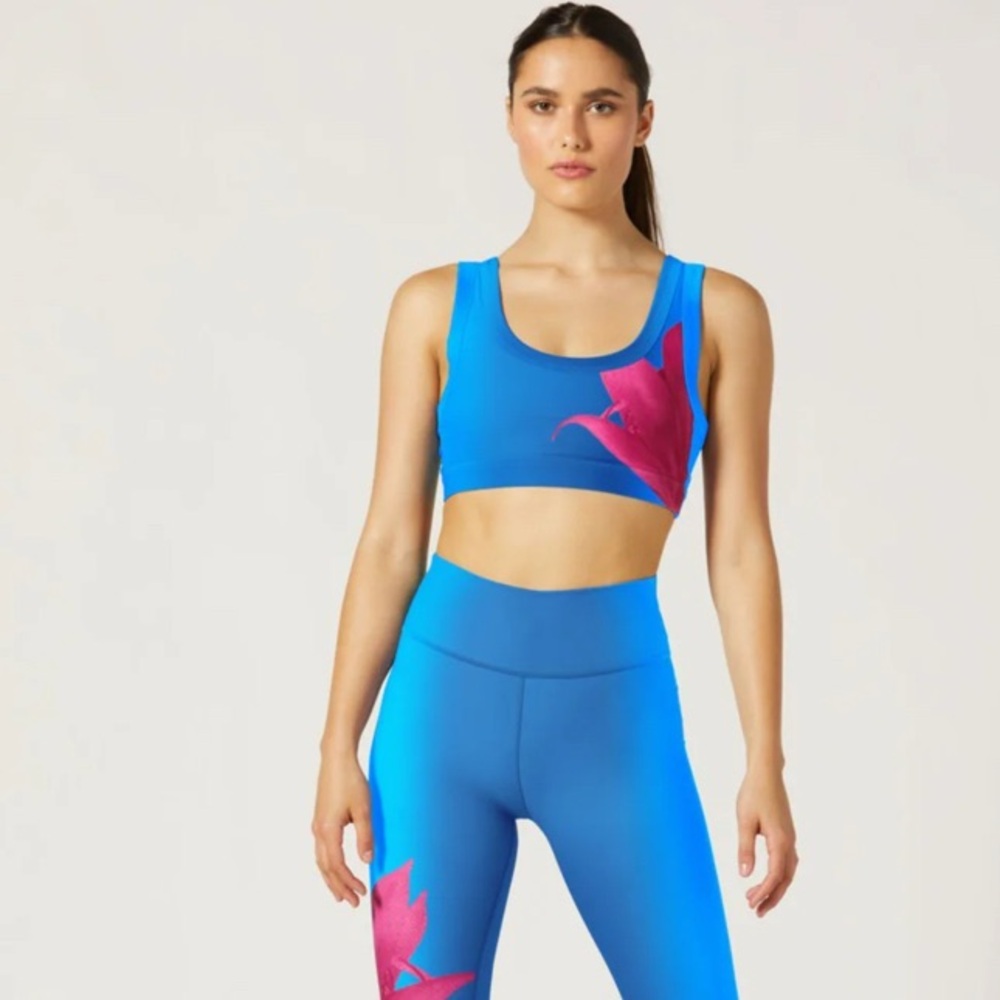 Wear it to Heart WTH Blue and Pink Floral Activewear Set